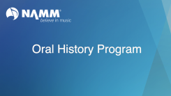 NAMM Oral History Program
