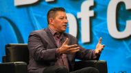 Luis Hernandez of Avid Technology speaks at Breakfast of Champions Thursday morning