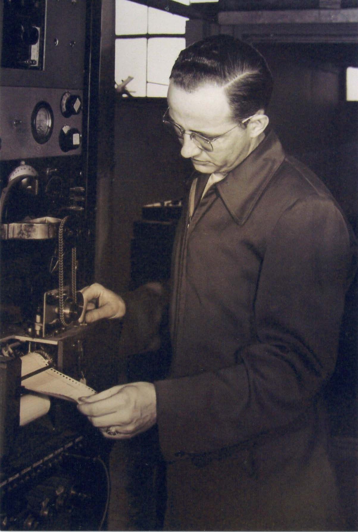 George Riley in the Electro-Voice factory